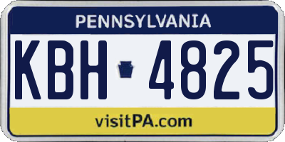 PA license plate KBH4825