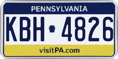 PA license plate KBH4826