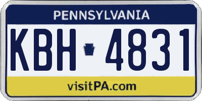 PA license plate KBH4831