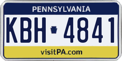 PA license plate KBH4841