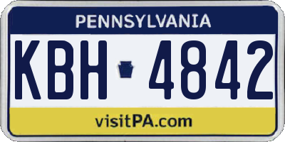 PA license plate KBH4842