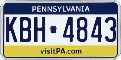 PA license plate KBH4843