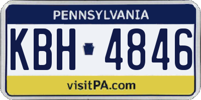 PA license plate KBH4846