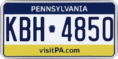 PA license plate KBH4850