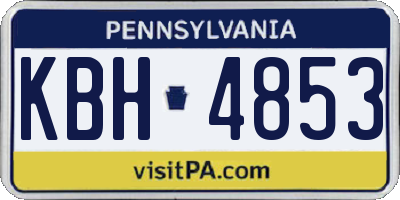 PA license plate KBH4853