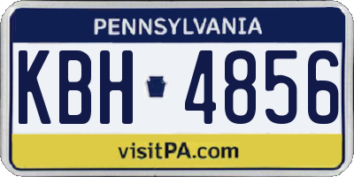 PA license plate KBH4856