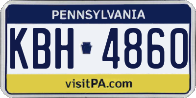 PA license plate KBH4860
