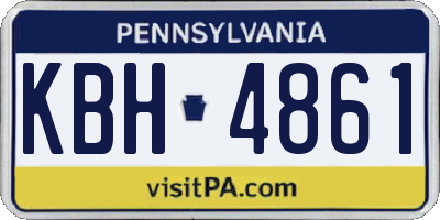 PA license plate KBH4861