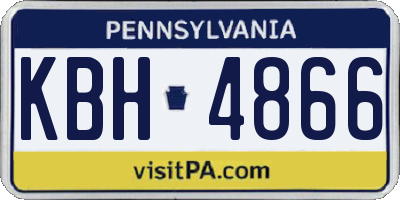 PA license plate KBH4866