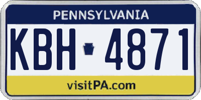 PA license plate KBH4871