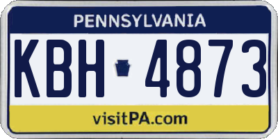 PA license plate KBH4873