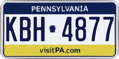 PA license plate KBH4877