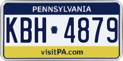 PA license plate KBH4879