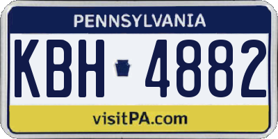 PA license plate KBH4882