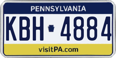 PA license plate KBH4884