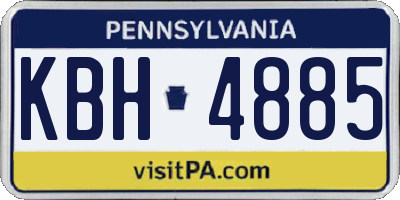 PA license plate KBH4885