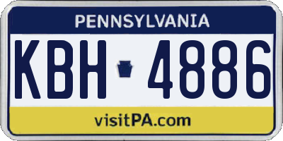 PA license plate KBH4886