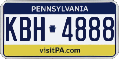 PA license plate KBH4888