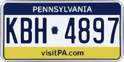PA license plate KBH4897