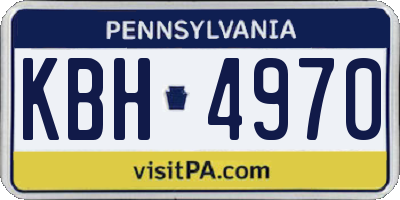 PA license plate KBH4970