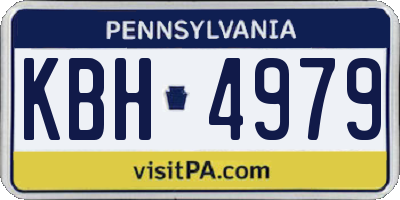 PA license plate KBH4979