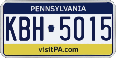 PA license plate KBH5015