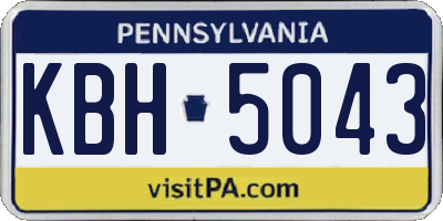 PA license plate KBH5043