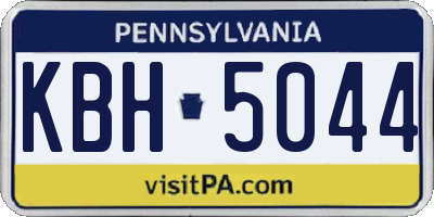 PA license plate KBH5044