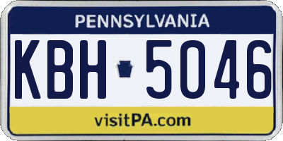 PA license plate KBH5046