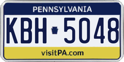 PA license plate KBH5048
