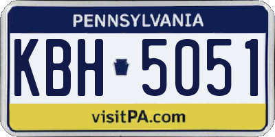 PA license plate KBH5051