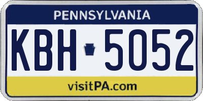 PA license plate KBH5052