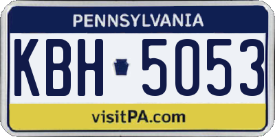 PA license plate KBH5053