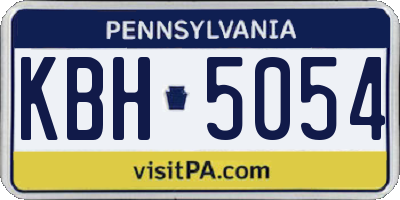 PA license plate KBH5054