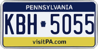 PA license plate KBH5055