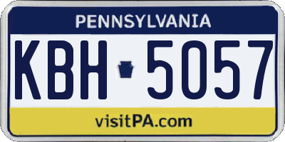 PA license plate KBH5057