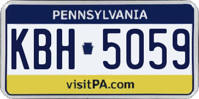 PA license plate KBH5059