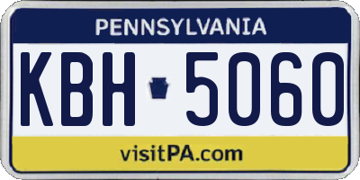 PA license plate KBH5060