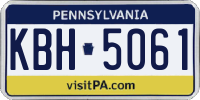PA license plate KBH5061