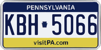 PA license plate KBH5066