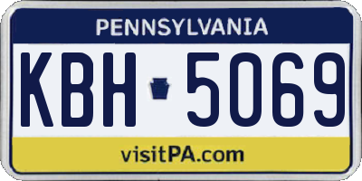 PA license plate KBH5069