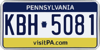 PA license plate KBH5081