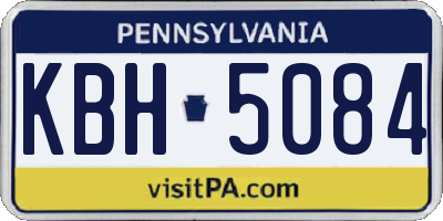 PA license plate KBH5084