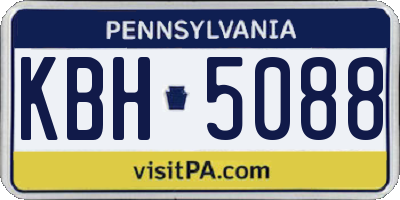 PA license plate KBH5088