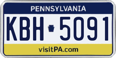 PA license plate KBH5091