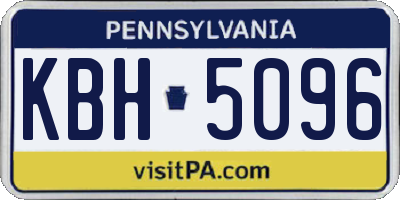 PA license plate KBH5096
