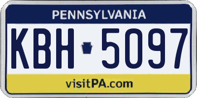 PA license plate KBH5097