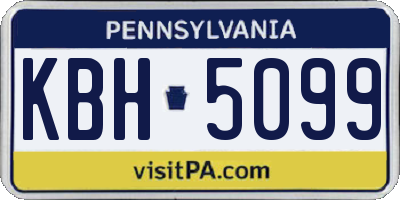PA license plate KBH5099
