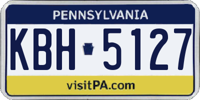 PA license plate KBH5127