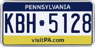PA license plate KBH5128